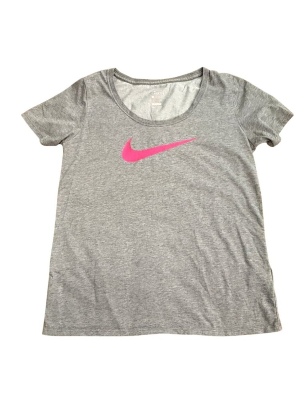 Nike Womens 'The Nike Tee' Dri-Fit short Sleeve T-Shirt-Gray-Size Medium-GUC